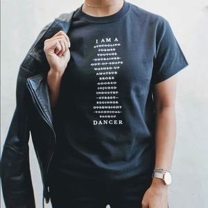 Black Galen hooks dancer t shirt